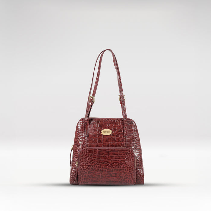 109 01 Red Leather Tote Bag