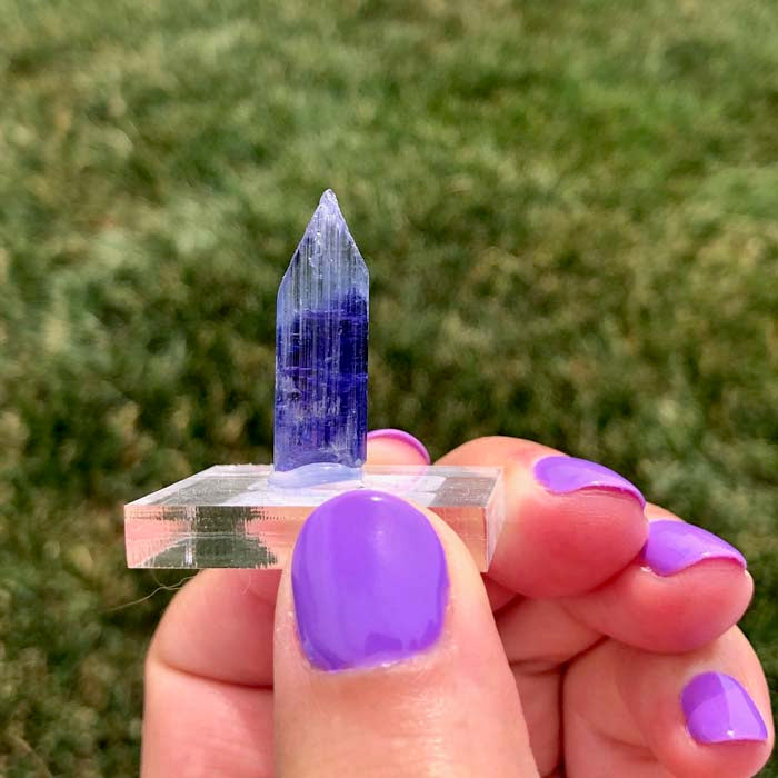 bicolor tanzanite crystal raw mineral specimen