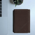 255-Tf  Brown Leather Trifold Wallet