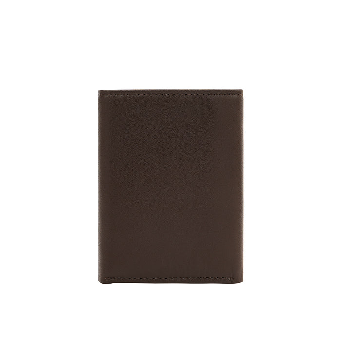 255-Tf  Brown Leather Trifold Wallet
