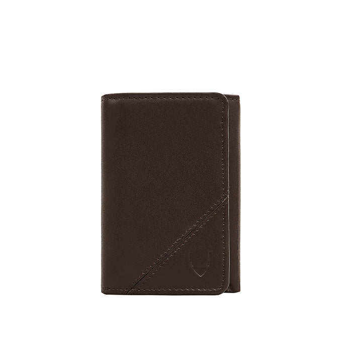 255-Tf  Brown Leather Trifold Wallet