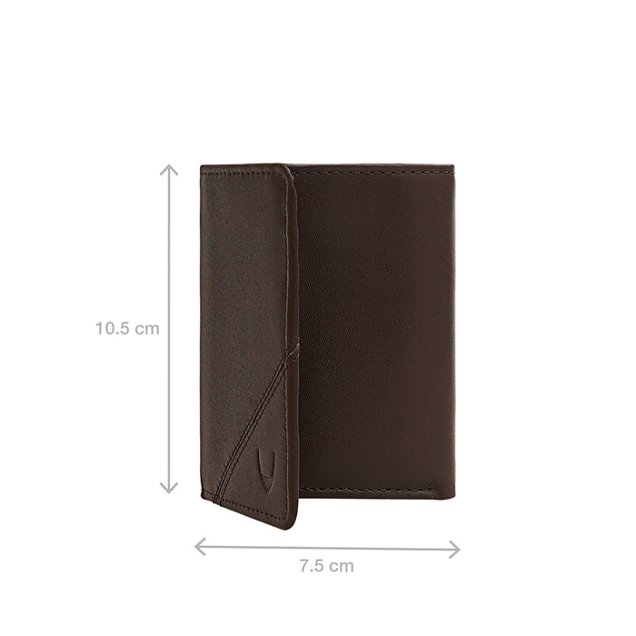 255-Tf  Brown Leather Trifold Wallet