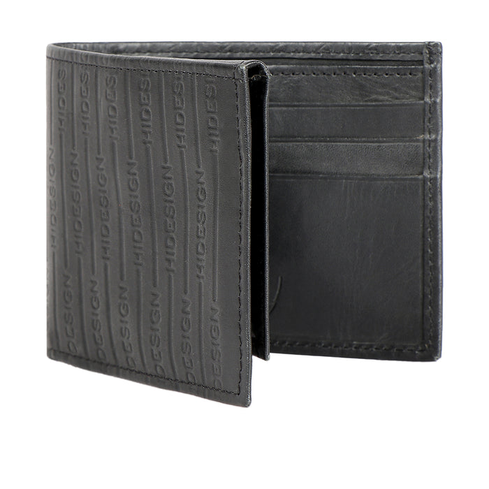 263-144A Black Leather Bi-Fold Wallet