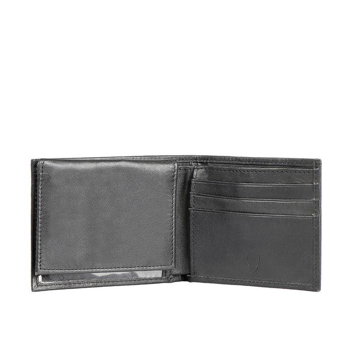 263-144A Black Leather Bi-Fold Wallet