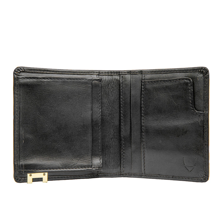 268-Ch Black Leather Bi-Fold Wallet