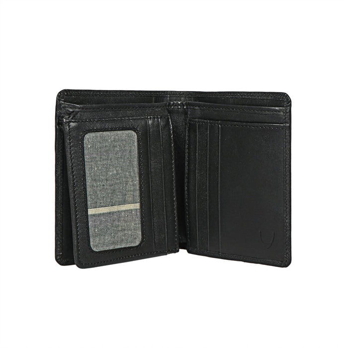 279-144B  Black Leather Bi-Fold Wallet