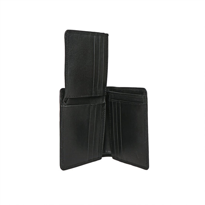 279-144B  Black Leather Bi-Fold Wallet