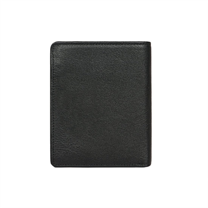 279-144B  Black Leather Bi-Fold Wallet