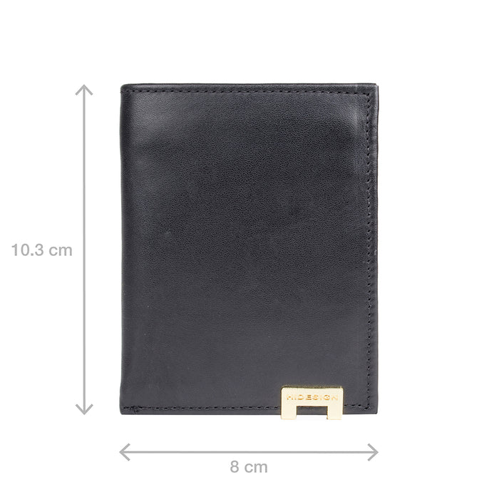280-Tf  Black Leather Trifold Wallet