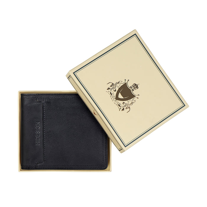 282-017 Black Leather Bi-Fold Wallet