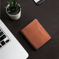 291-144B  Tan Leather Bi-Fold Wallet