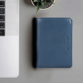 291-L108  Blue Leather Bi-Fold Wallet
