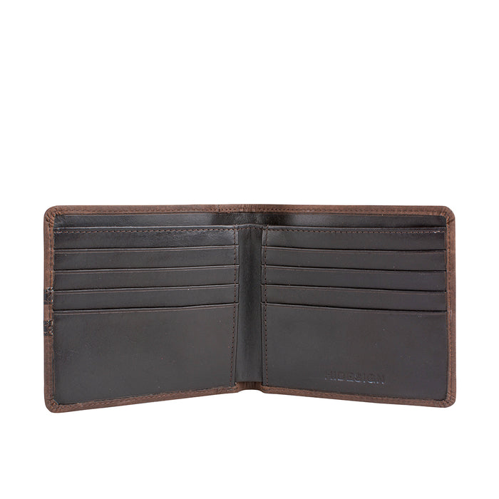 292-017 Brown Leather Bi-Fold Wallet