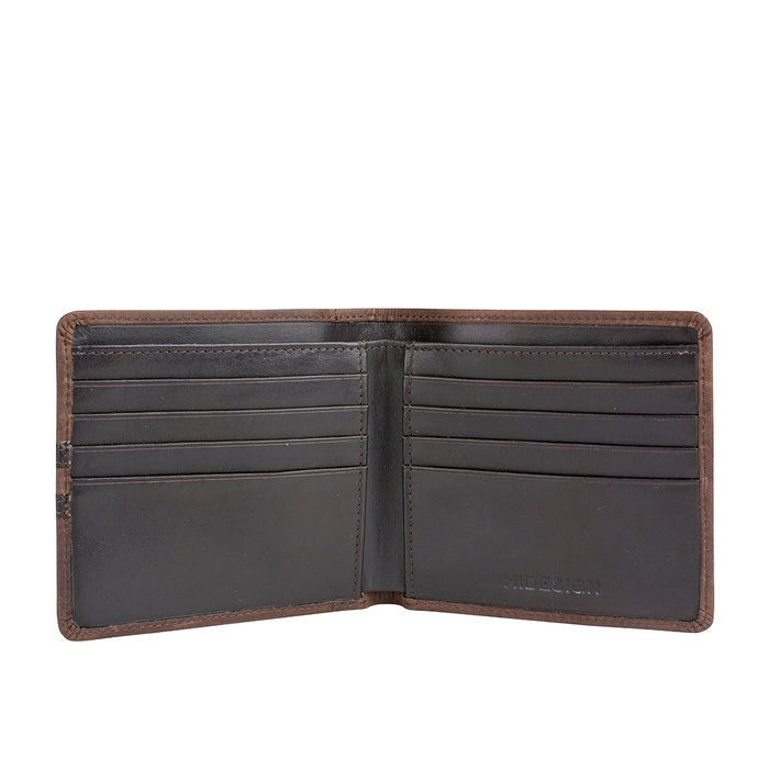 292-017 Brown Leather Bi-Fold Wallet