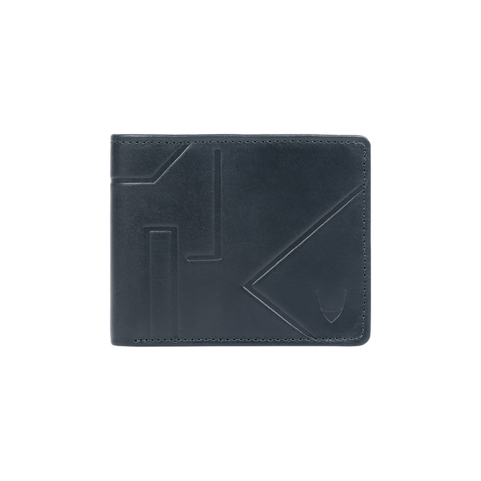 300-017  Blue Leather Bi-Fold Wallet
