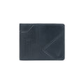 300-017  Blue Leather Bi-Fold Wallet