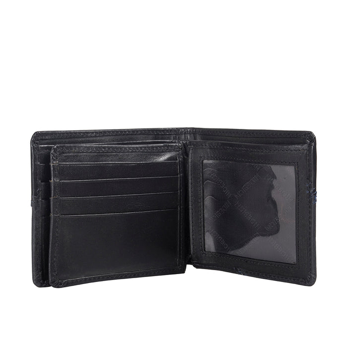 301-2020 Black Leather Bi-Fold Wallet
