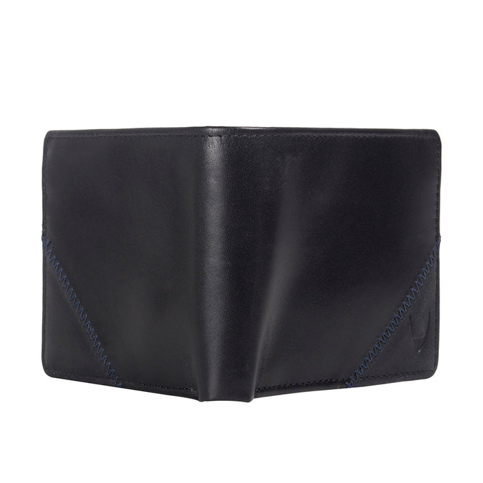 301-2020 Black Leather Bi-Fold Wallet