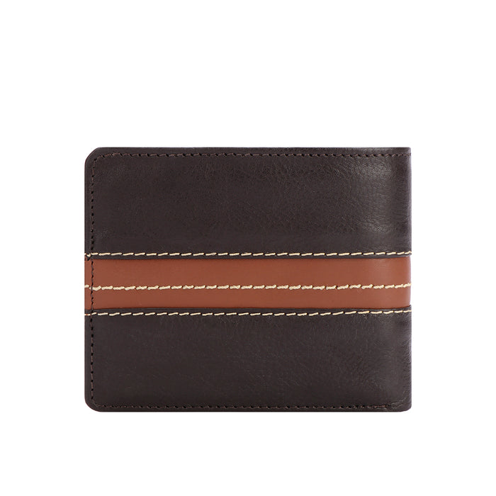311-490 Sb Brown Leather Bi-Fold Wallet