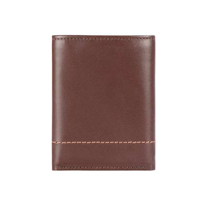 313-259 Tf  Brown Leather Trifold Wallet