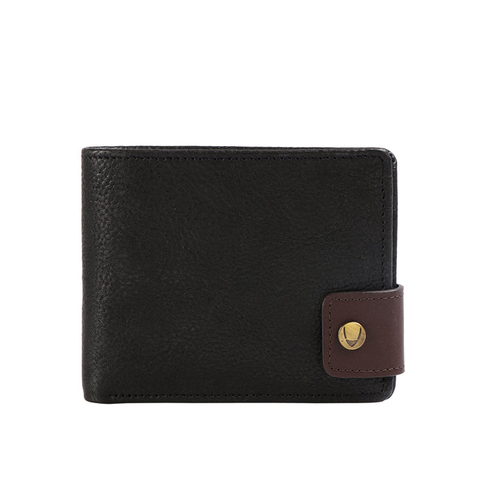 317-103 Tf  Black Leather Bi-Fold Wallet