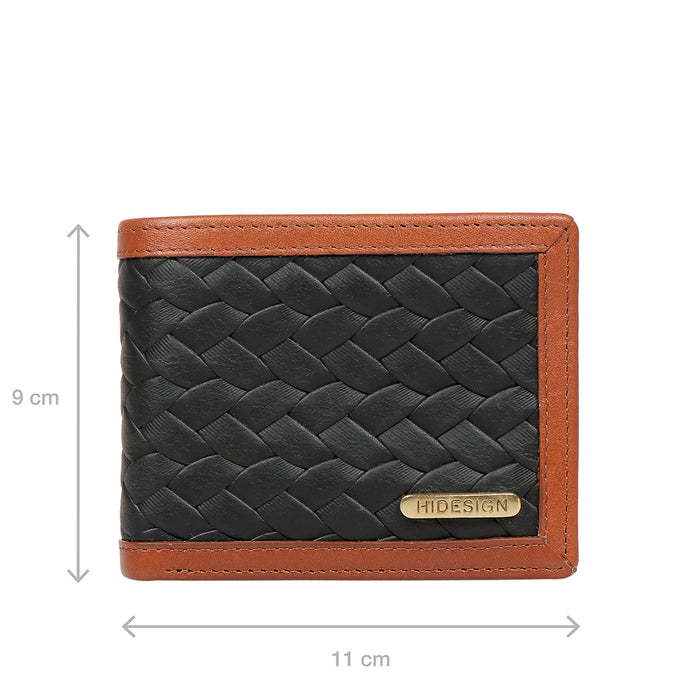 343-2020  Sb Black Leather Bi-Fold Wallet