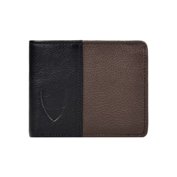 382-490  Black Leather Bi-Fold Wallet