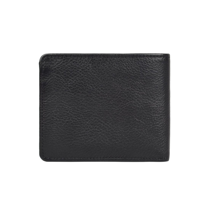 382-490  Black Leather Bi-Fold Wallet