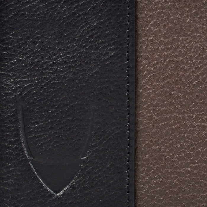 382-490  Black Leather Bi-Fold Wallet