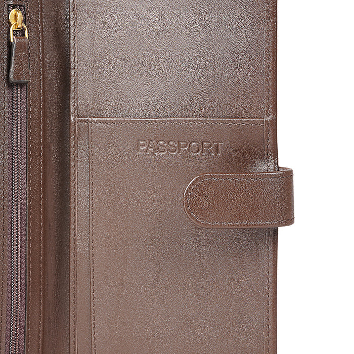 486 Rf Brown Leather Passport Holder