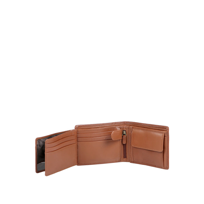 987 Brown Leather Bi-Fold Wallet