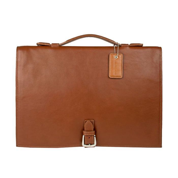 Ace Tan Leather  Briefcase