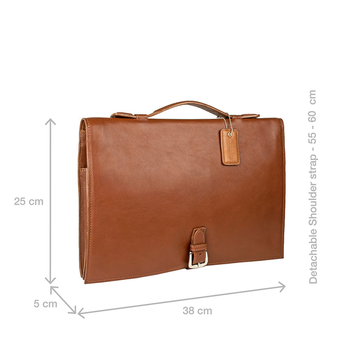 Ace Tan Leather  Briefcase
