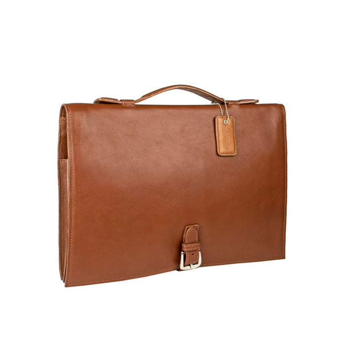 Ace Tan Leather  Briefcase