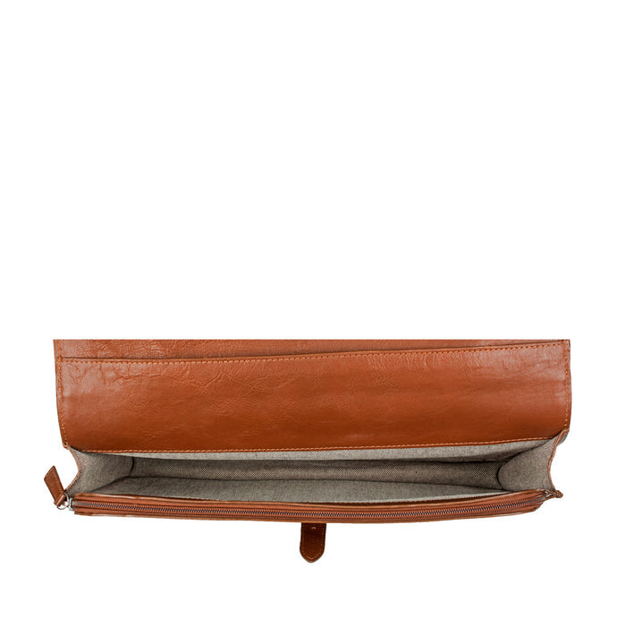 Ace Tan Leather  Briefcase