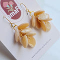 Ada Cascade Earrings in Beige Marble
