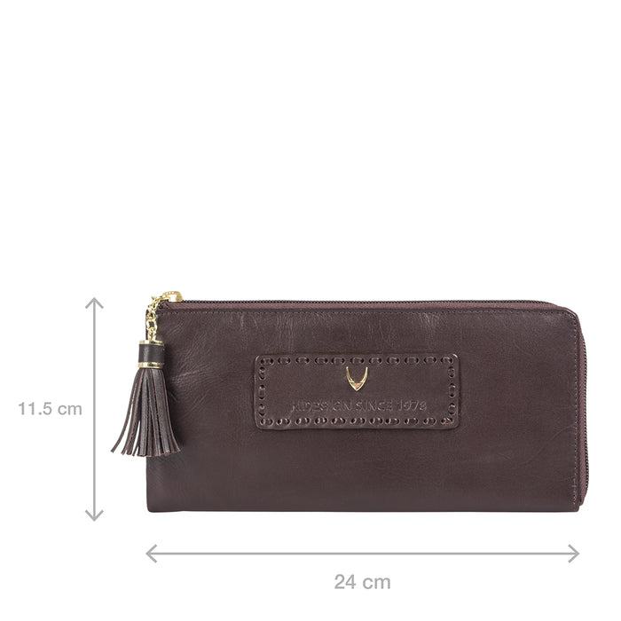 Adhara W4 Brown Leather Zip Around Wallet