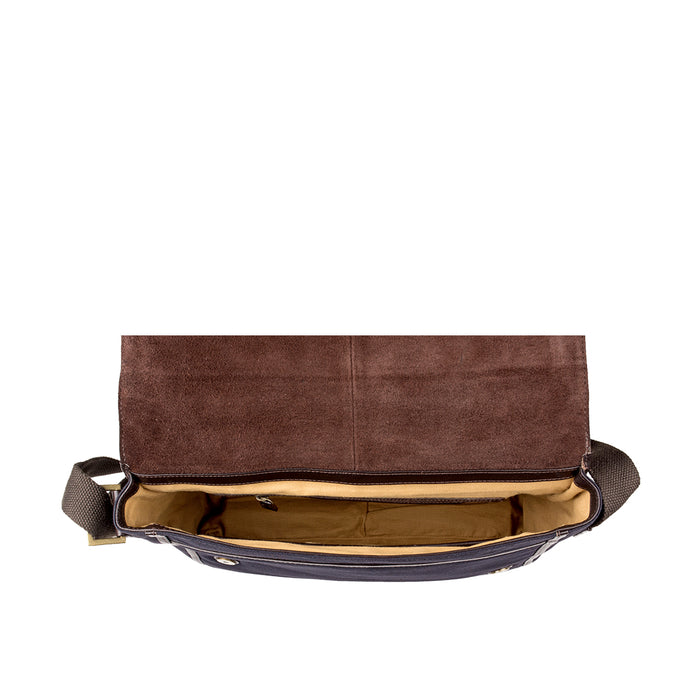 Aiden 01 Brown Canvas Messenger Bag
