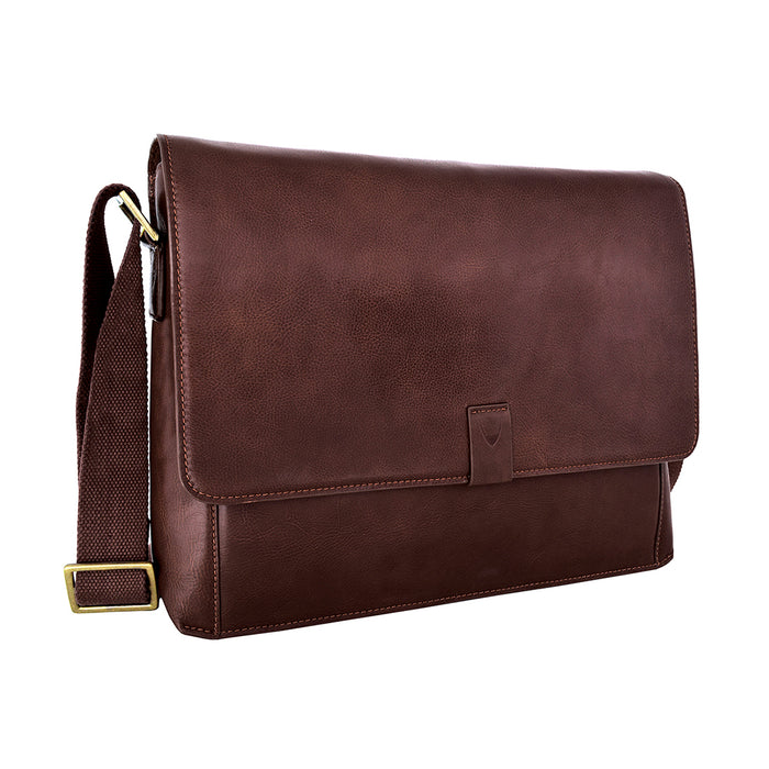 Aiden 01 Brown Leather  Messenger Bag