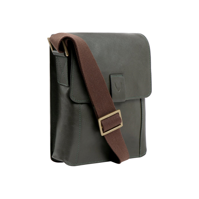 Aiden 03 Green Leather  Crossbody