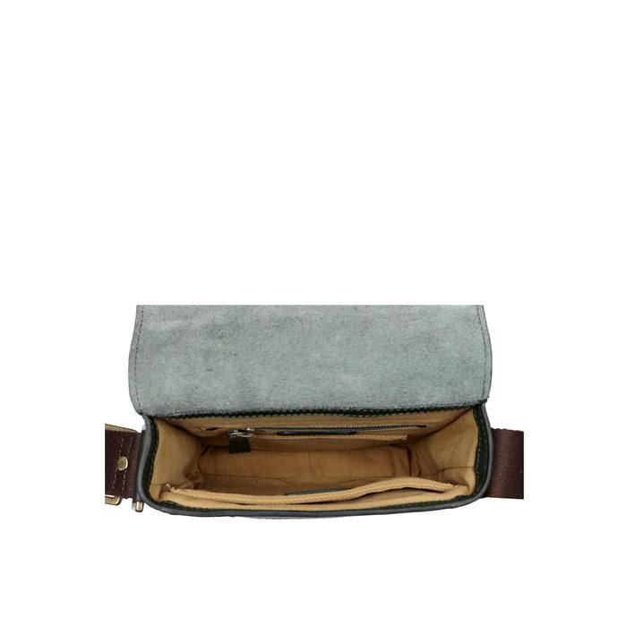 Aiden 03 Green Leather  Crossbody