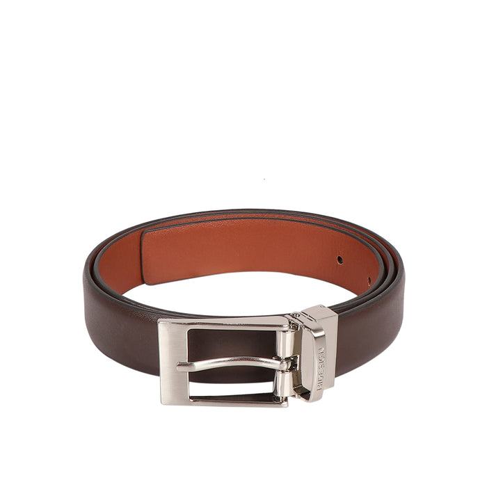 Alex Men's Brown Reversible Leather Belt