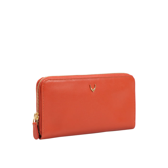 Alexa Orange Leather Zip Around Wallet