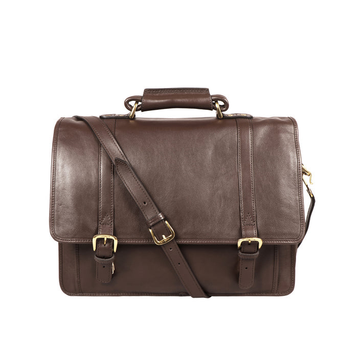 Andre 4215 Brown Leather  Briefcase