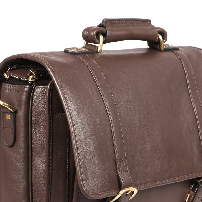 Andre 4215 Brown Leather  Briefcase