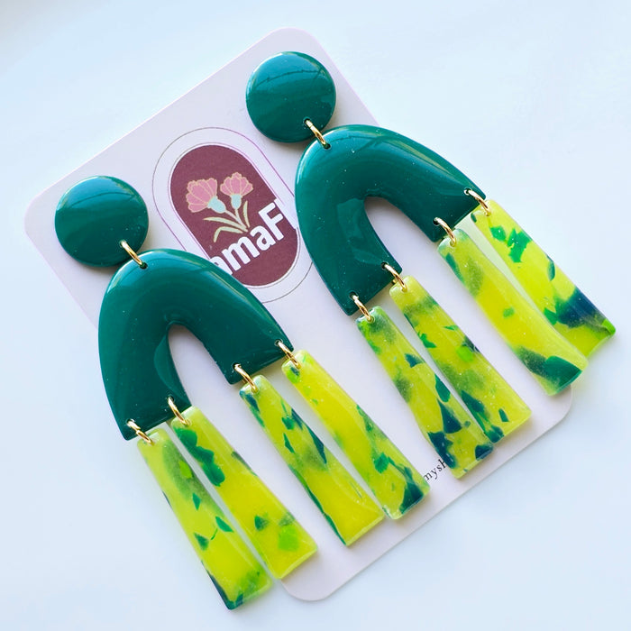 Arco Dangle Earrings in Tropical 1