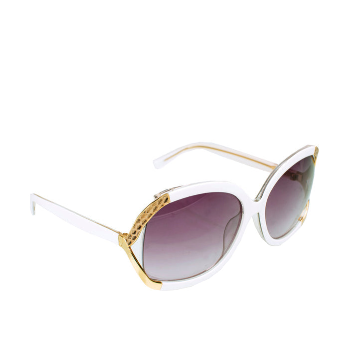 Bahamas Women's White Oval Sunglasses