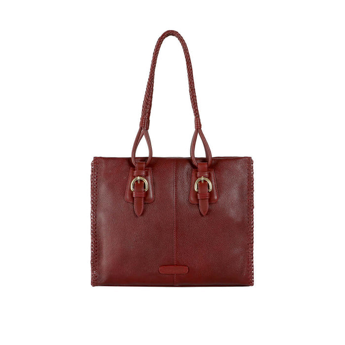 Baikal Marsala Leather Tote Bag