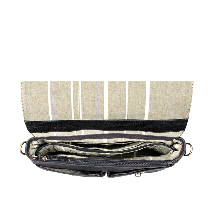 Bedouin 01 Black Canvas Briefcase