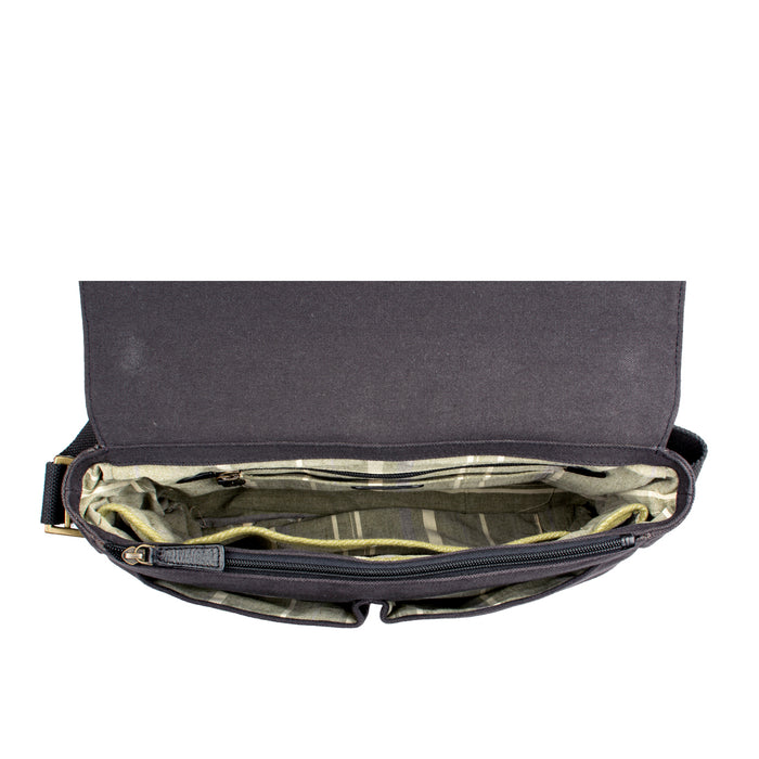 Bedouin 02 Black Canvas Messenger Bag